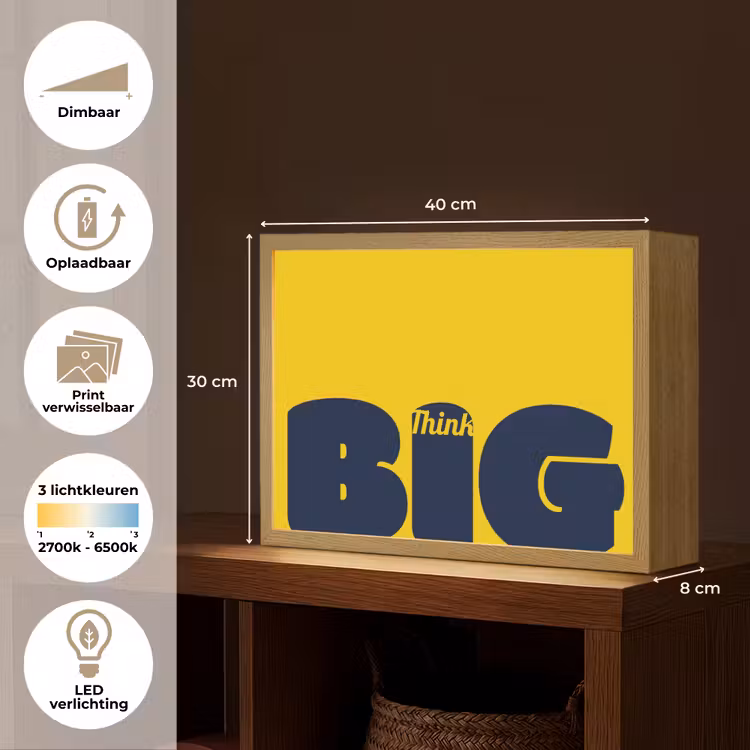 Lightbox - Wandlamp - Geel - Think big - Grafisch — 10