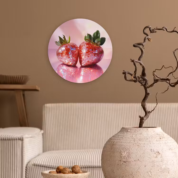 Muurcirkel - Disco - Fruit - Glitter - Strawberry — 2