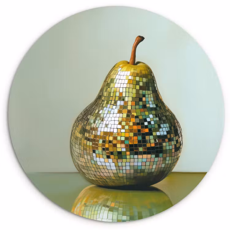 Muurcirkel - Fruit - Disco - Art - Glitter — 1