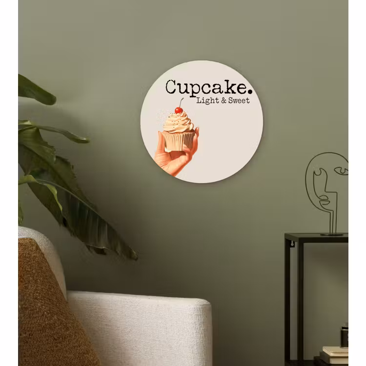Muurcirkel - Cupcake - Zoet - Kers — 3