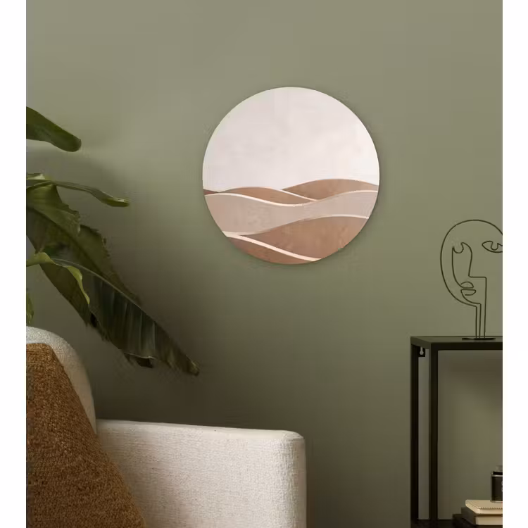 Muurcirkel - Abstract - Golven - Modern - Beige — 3