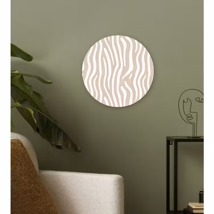 Muurcirkel - Abstract - Zebra - Beige — 3