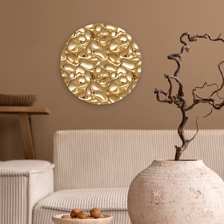 Muurcirkel - Abstract - Modern - Goud — 2