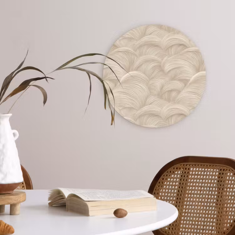 Muurcirkel - Bogen - Patroon - Beige — 4