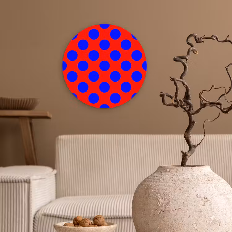Muurcirkel - Dots - Klassiek - Rood — 2