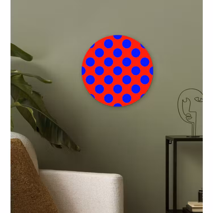 Muurcirkel - Dots - Klassiek - Rood — 3