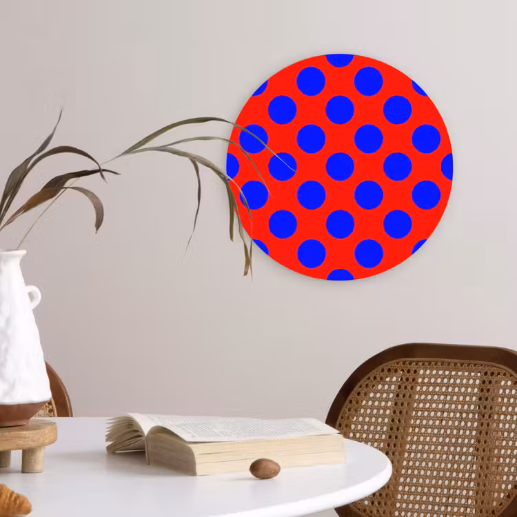 Muurcirkel - Dots - Klassiek - Rood — 4