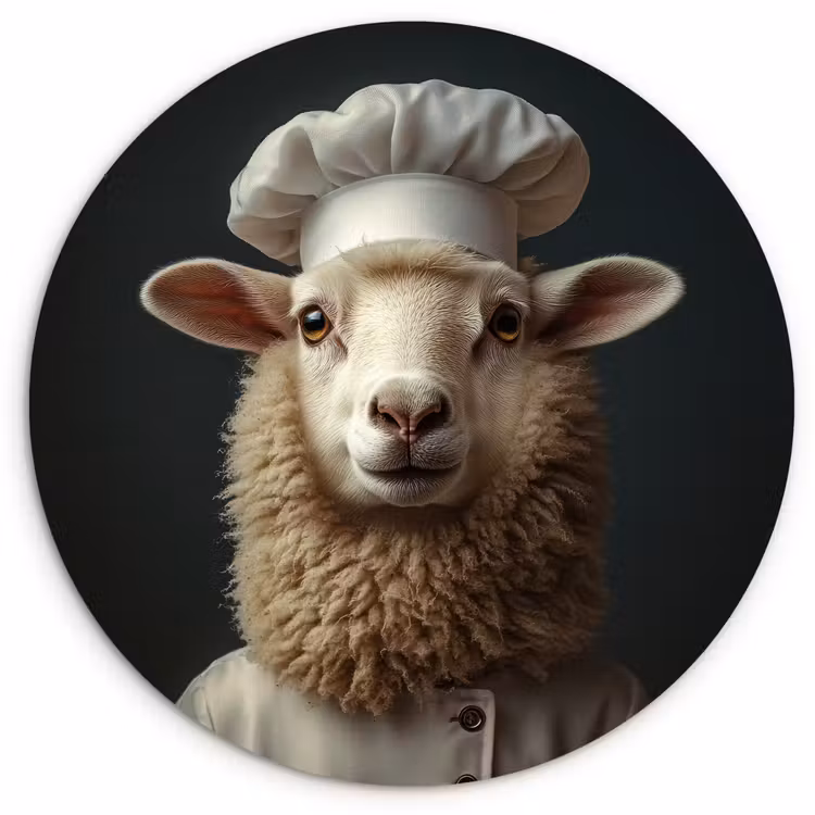 Muurcirkel - Schaap - Wol - Kok — 1