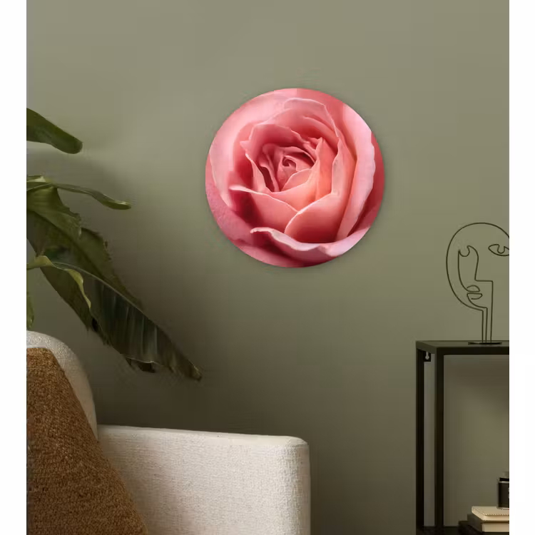 Muurcirkel - Roze - Roos - Romantisch — 3
