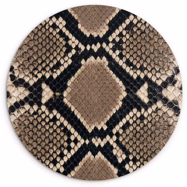 Muurcirkel - Slangenprint - Python - Bruin — 1