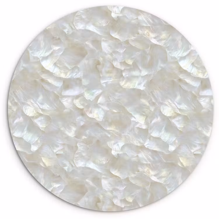 Muurcirkel - Parelmoerglans - Wit - Schelp — 1