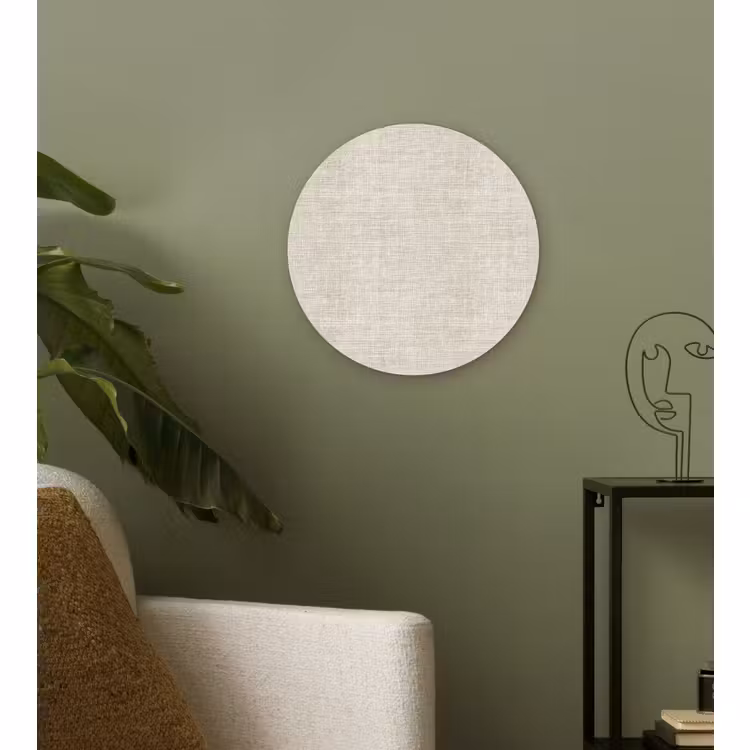Muurcirkel - Linnen - Textuur - Beige — 3