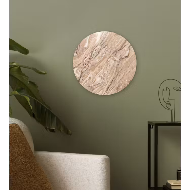 Muurcirkel - Textuur - Aders - Abstract - Modern - Beige — 3
