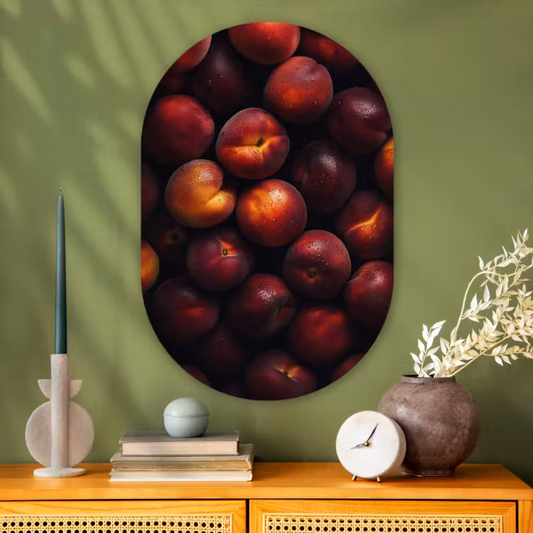 Muurovaal - Glas - Fruit - Close up - Nectarines — 2