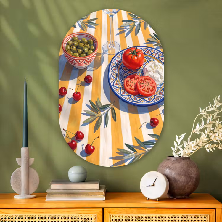 Muurovaal - Glas - Fruit - Groenten - Kunst — 2