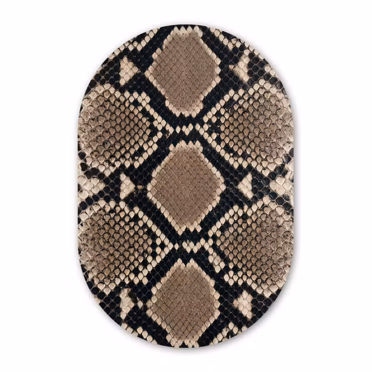 Muurovaal - Kunststof - Slangenprint - Python - Bruin — 3