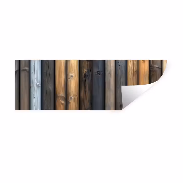 Muursticker - Hout - Planken - Gemengd — 1
