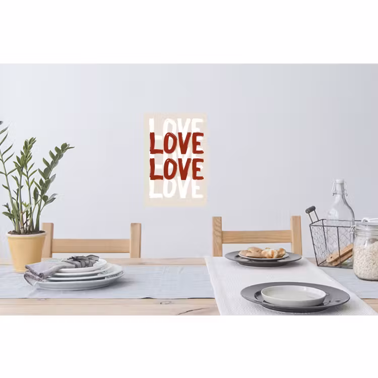 Muursticker - Love - Rood - Tekst — 3