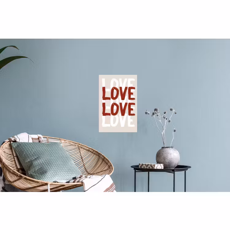 Muursticker - Love - Rood - Tekst — 4