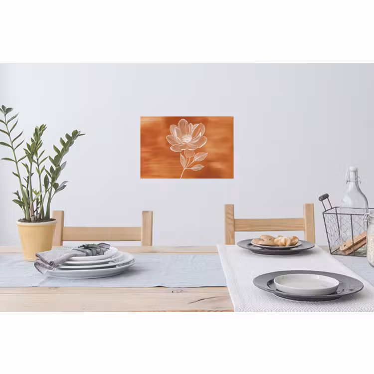 Muursticker - Bloem - Minimalistisch - Wit — 3