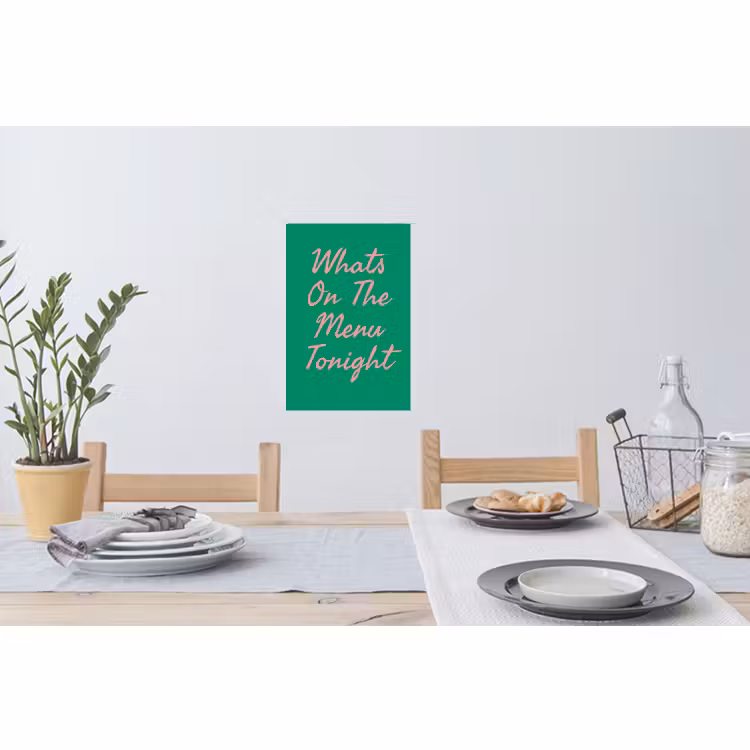 Muursticker - Menu - Quote - Roze — 3