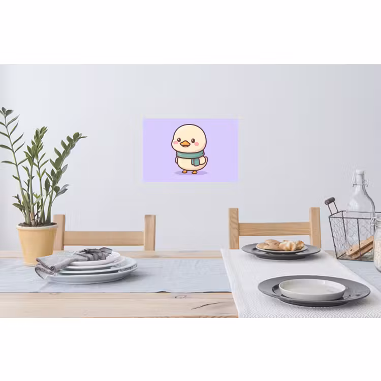 Muursticker - Eend - Sjaal - Paars — 3