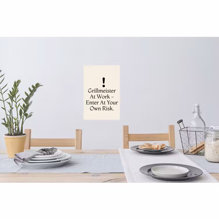Muursticker - Grill - Uitroepteken - Zwart - Tekst — 3
