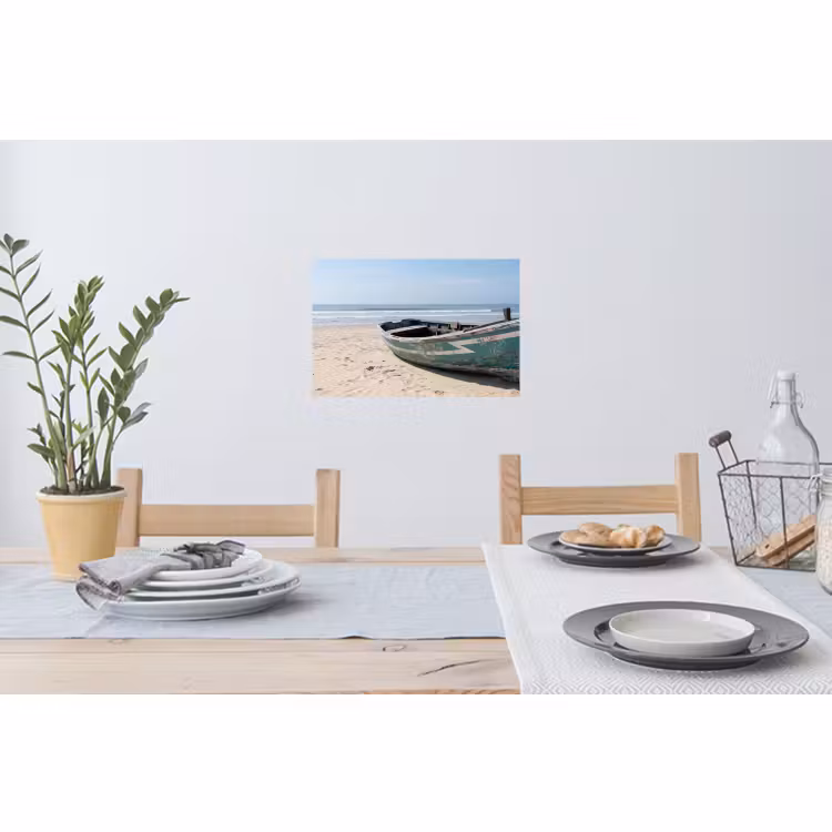 Muursticker - Boot - Zandstrand - Zee — 3