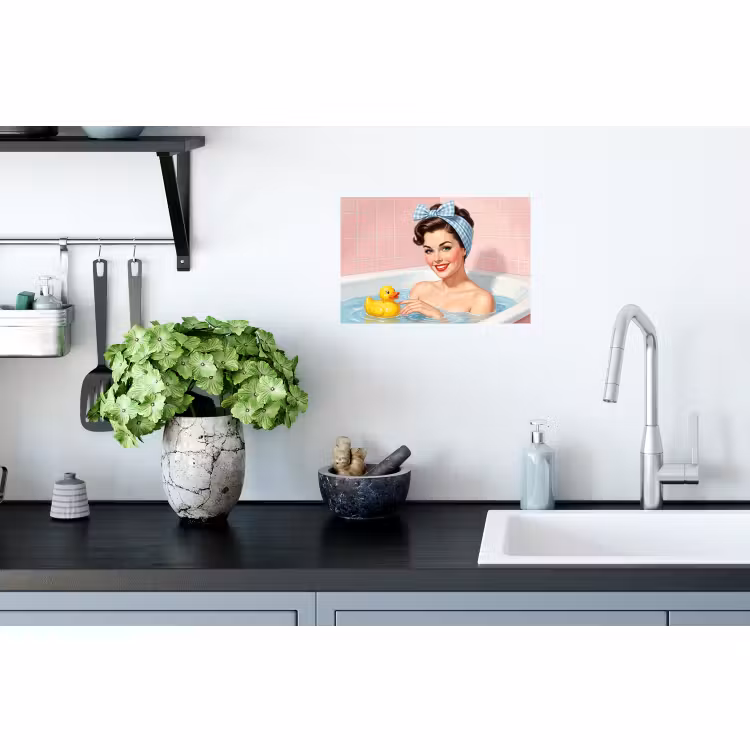Muursticker - Badkamer - Eend - Blauw — 2