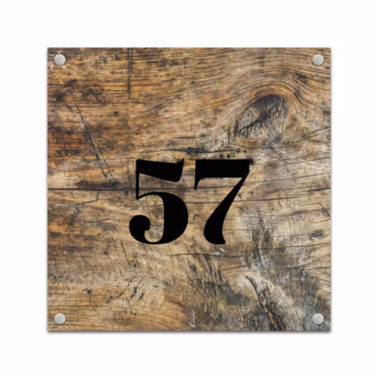 Naambord hout — 2