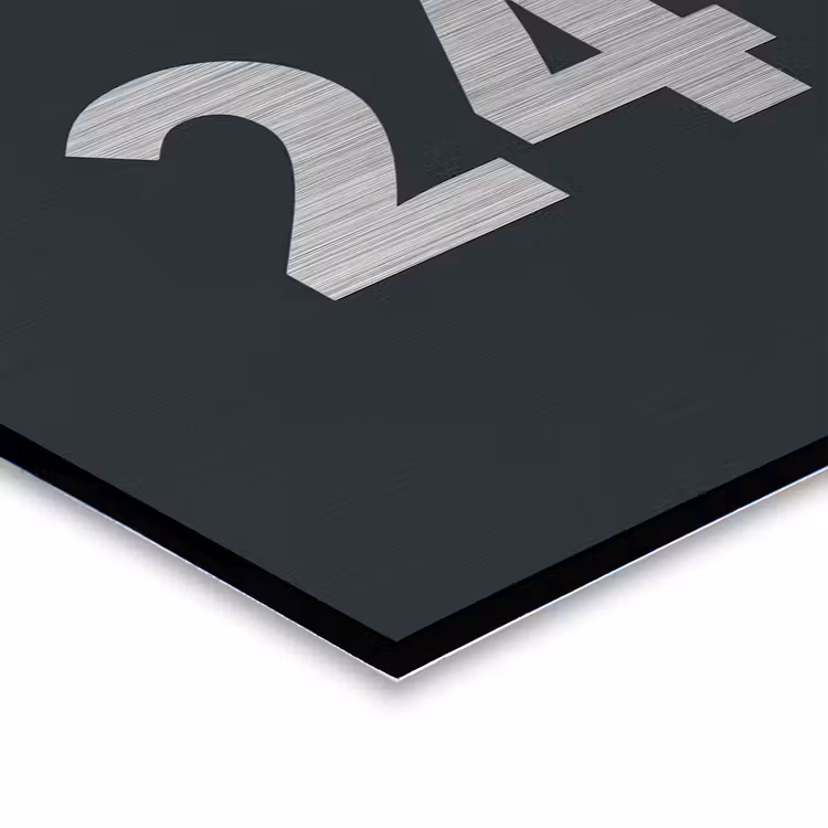 Naambord antraciet — 3
