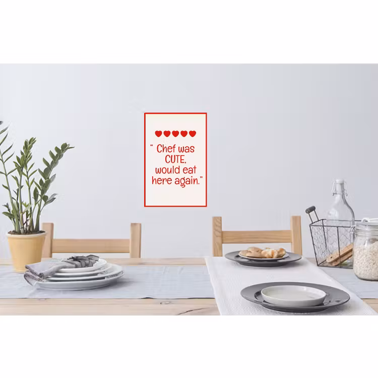 Muursticker - Tekst - Rood - Hartjes — 3