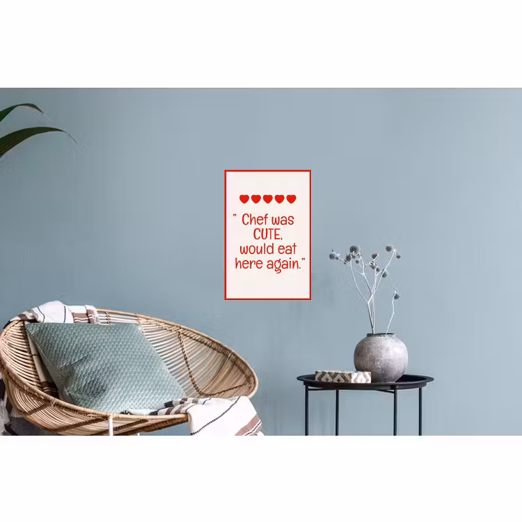 Muursticker - Tekst - Rood - Hartjes — 4