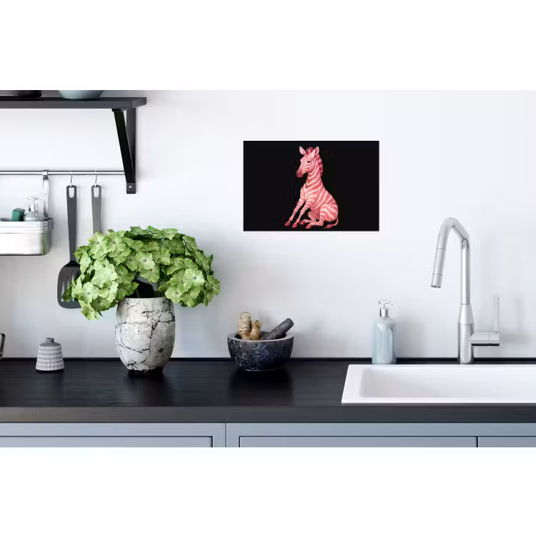 Muursticker - Zebra - Roze - Gestreept — 2