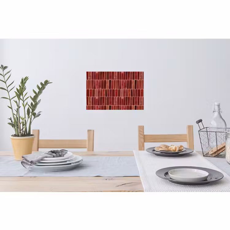 Muursticker - Tegels - Modern - Structuur - Dieprood — 3