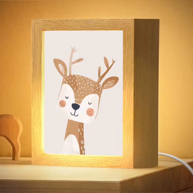 Nachtlampje - Hert - Bosdieren - Beige — 4