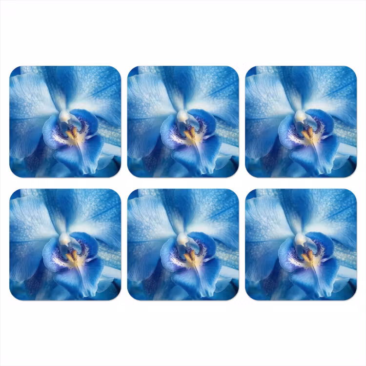 Onderzetter​ - Blauw - Orchidee - Elegeant — 1