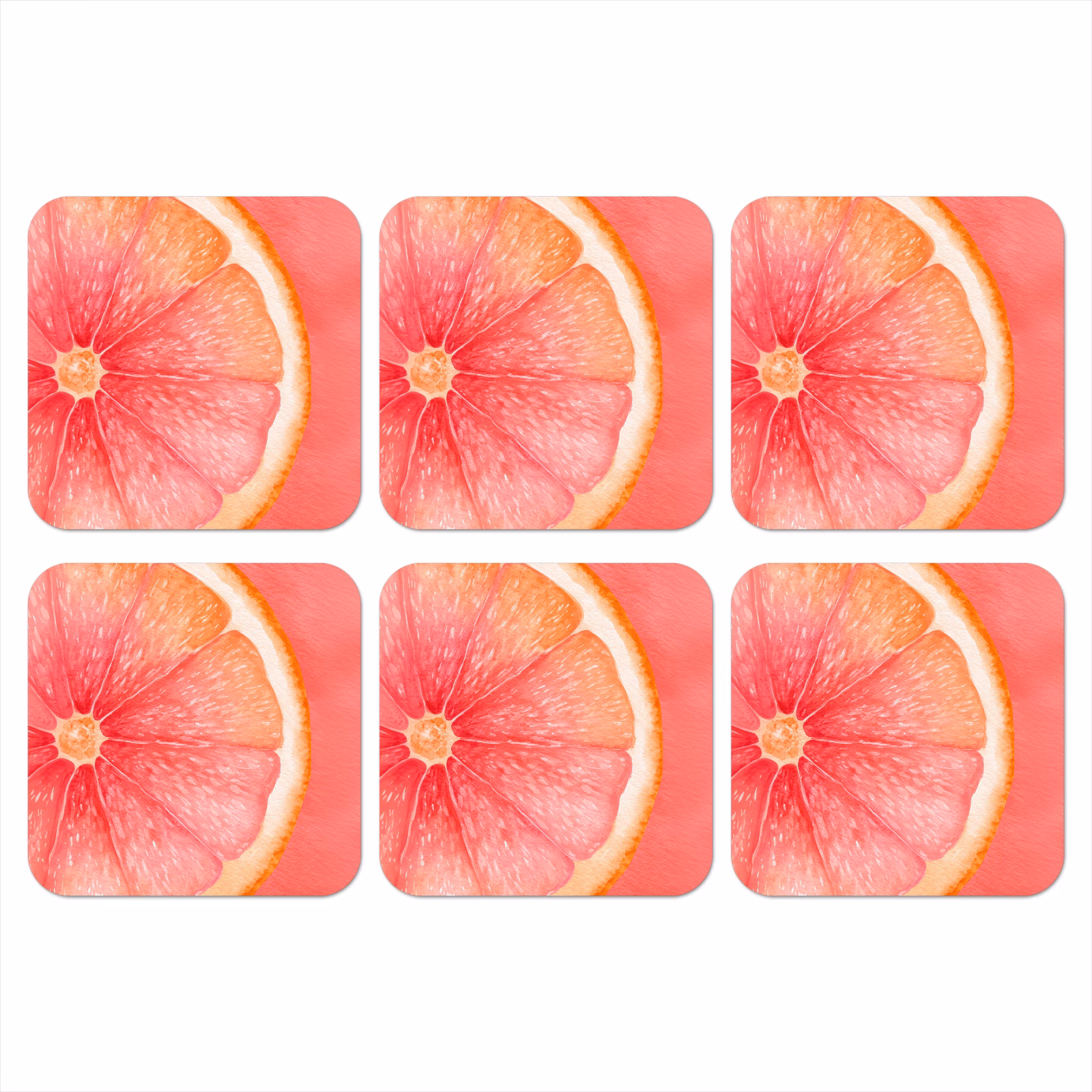 Onderzetter - Grapefruit - Roze - Levendig — 1