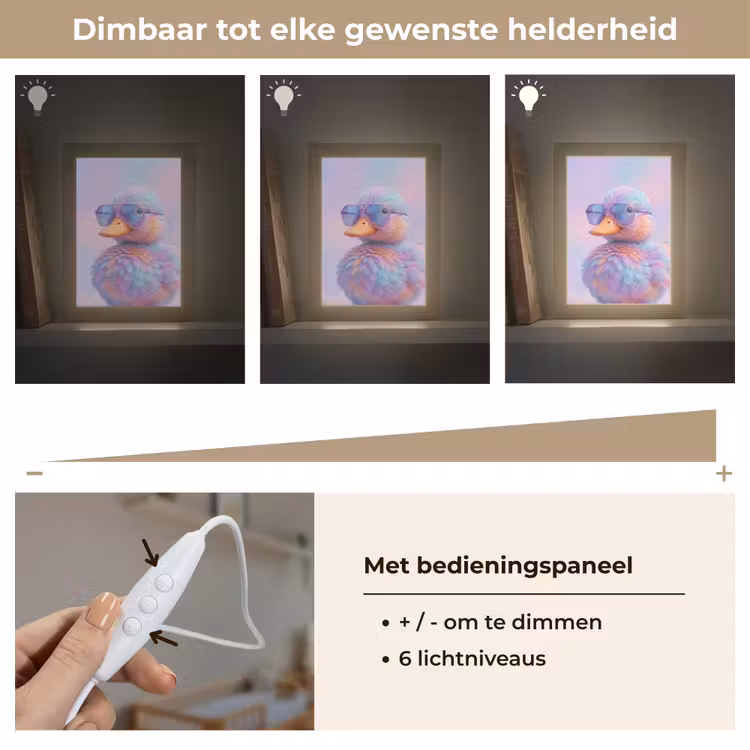 Nachtlampje - Eend - bril - Pastel — 6