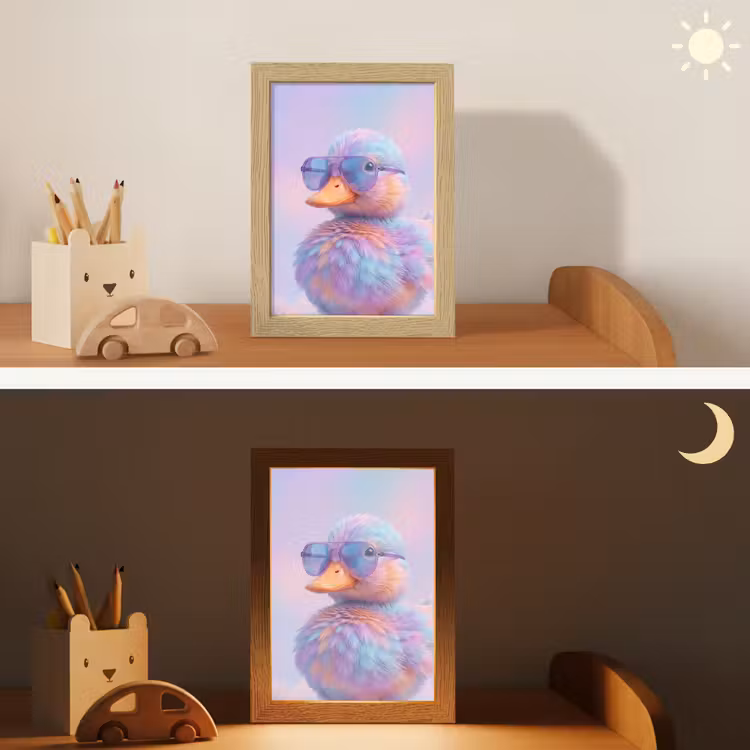 Nachtlampje - Eend - bril - Pastel — 7