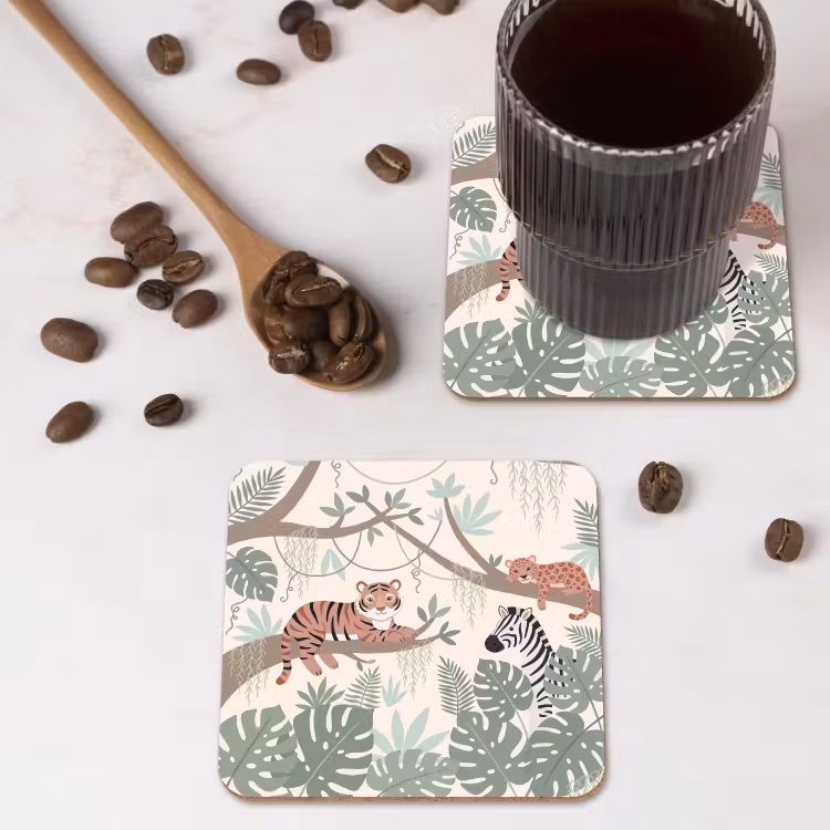 Onderzetter​ - Jungle - Rustiek - Pastel — 4
