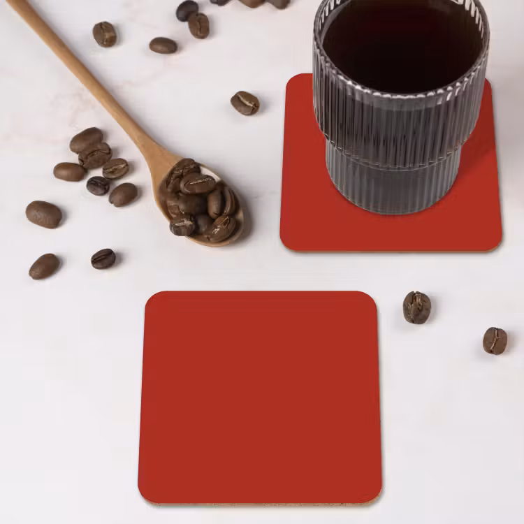 Onderzetter​ - Deep - Crimson - Rood — 4