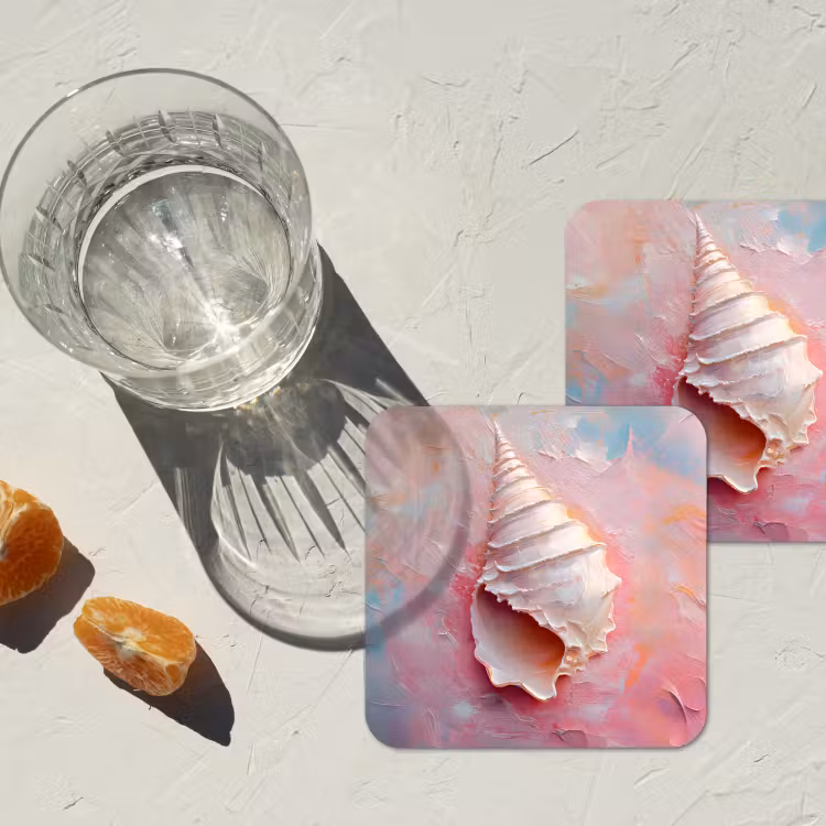 Onderzetter​ - Schelp - Pastel - Pink — 2
