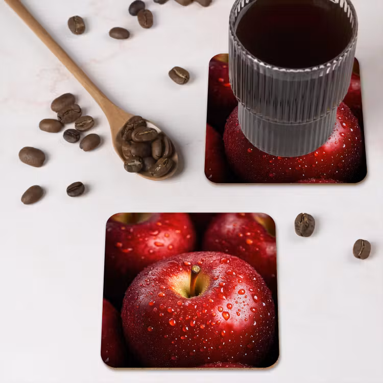 Onderzetter​ - Rood - Appels - Fruit — 4