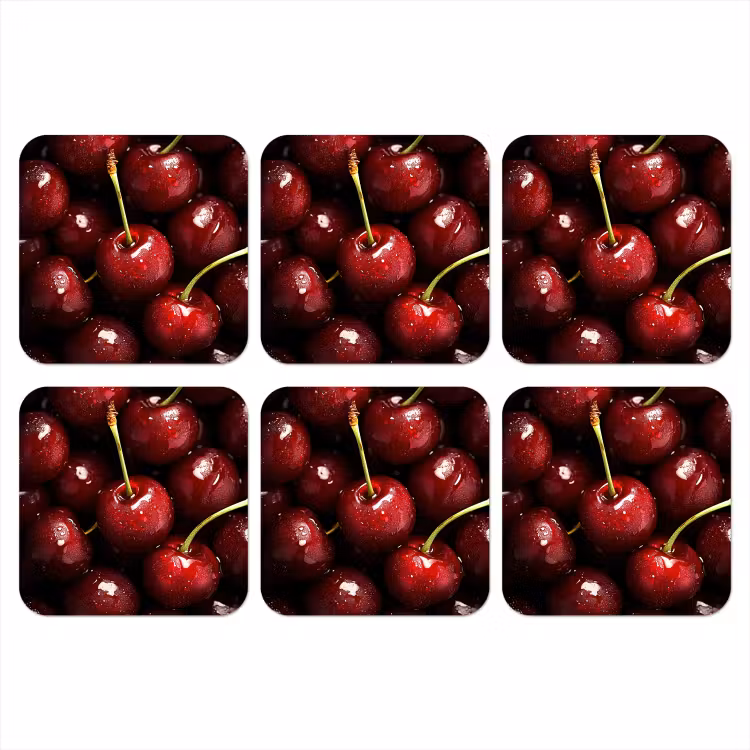 Onderzetter​ - Rood - Fruit - Kersen — 1
