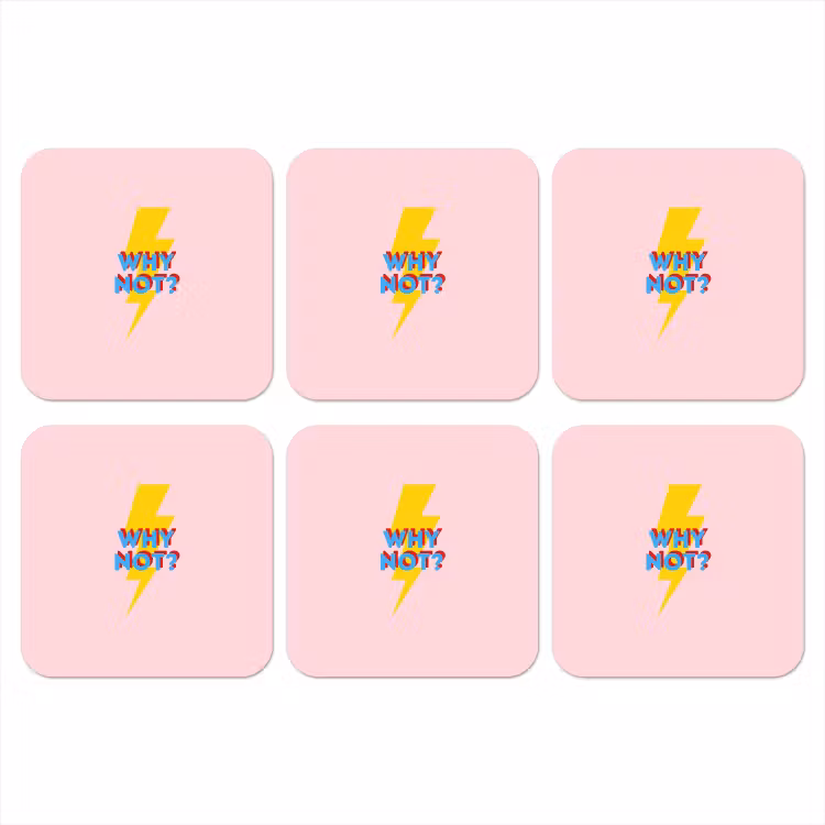 Onderzetter​ - Why not - Bliksem - Roze — 1