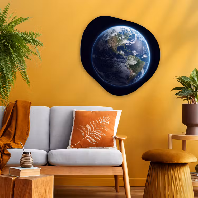 Organisch schilderij - Glas - Aarde - Ruimte - Kosmos — 3