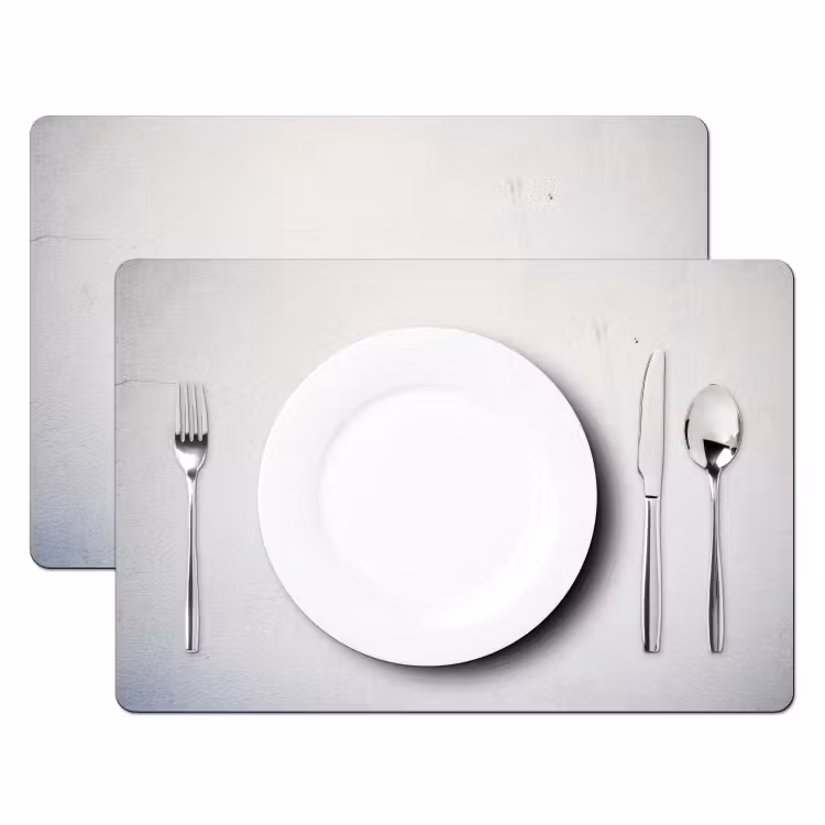 Placemat - 6 stuks - Beton - Wit - Modern — 2