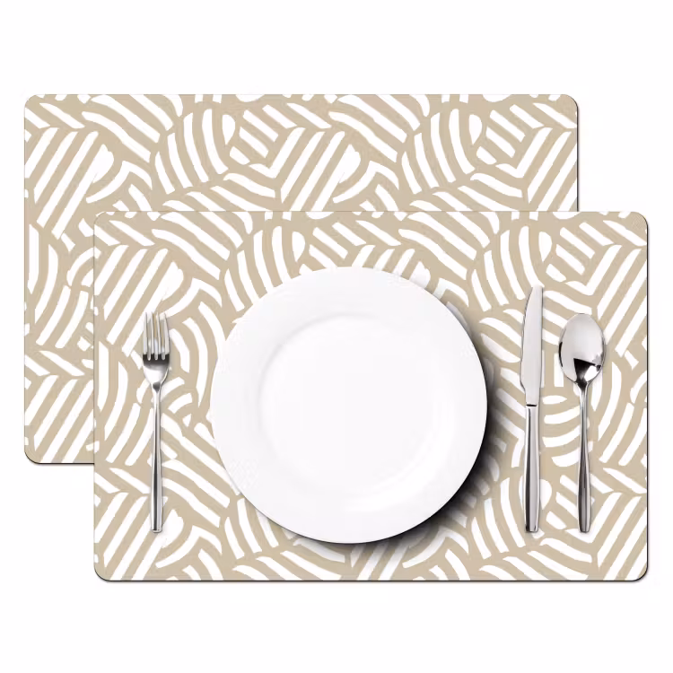 Placemat - 6 stuks - Abstract - Modern - Beige — 2