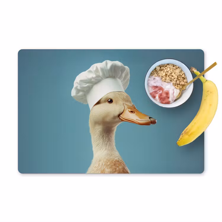 Placemat - 6 stuks - Eend - Koksmuts - Cute - Vogel — 1